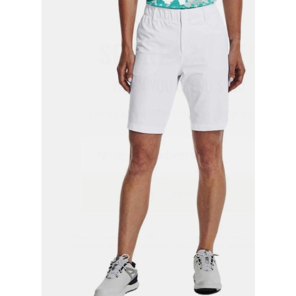 NWT‎ Under Armour Womens Links Woven Short White Golf Active Size 8